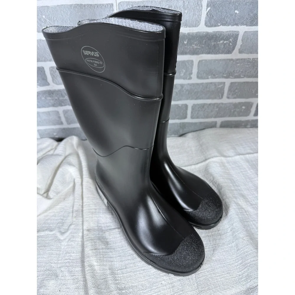 Servus 18822 Mens Black‎ PVC Waterproof Knee High Work Boots EH Rated Size 11